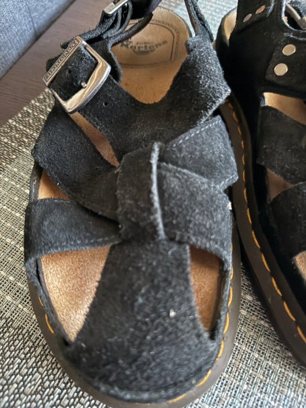 Dr. Martens Archive Fisherman Sandals in Black Suede -Size US W 8, US M 7, EU 39 - Picture 4 of 11